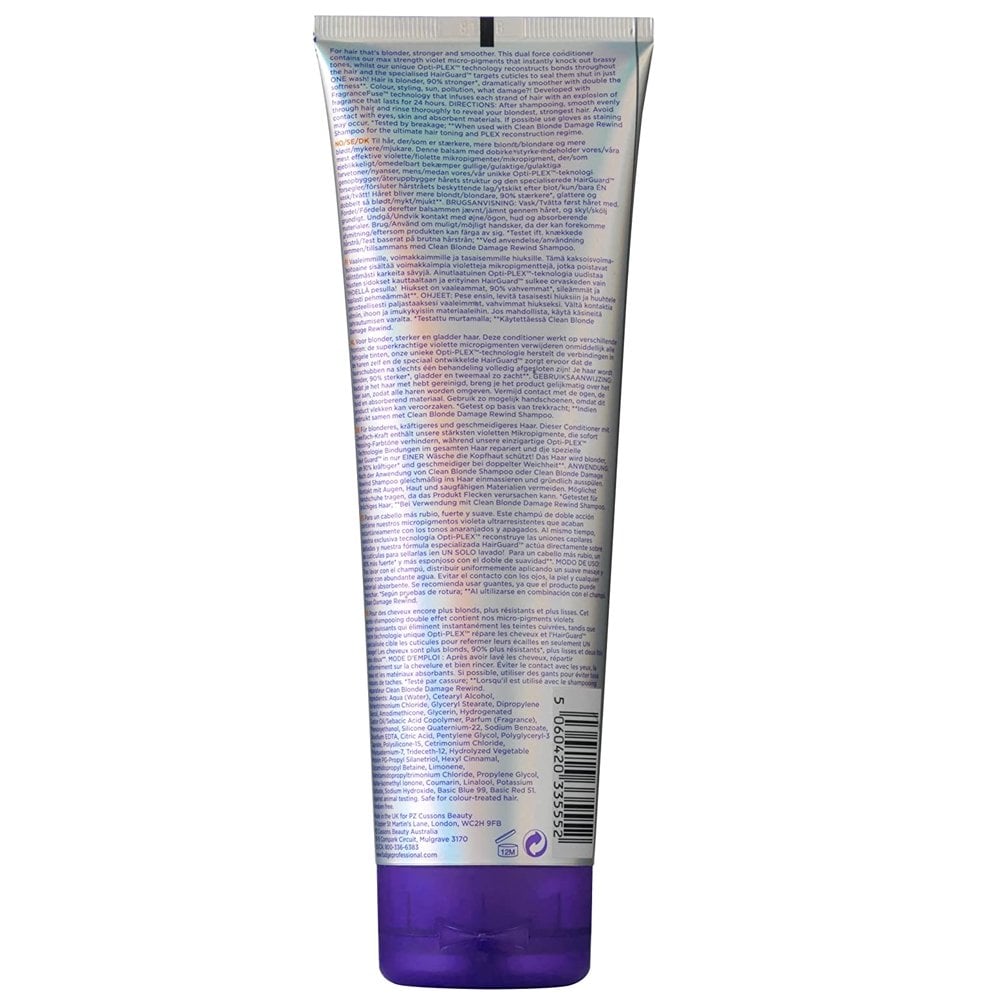 Fudge Professional Clean Blonde Damage Rewind Violet-Toning Conditioner 250ml