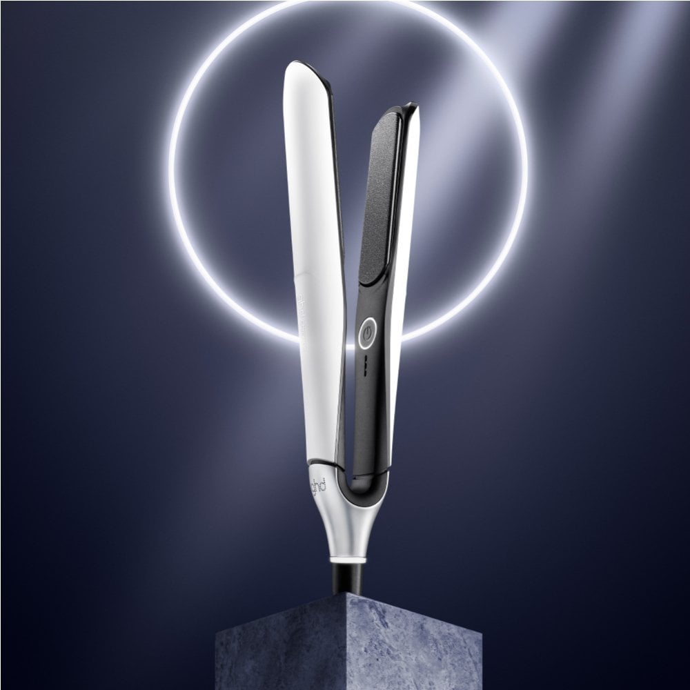 ghd Chronos Flat Iron Hair Straightener, 3x Faster Styling with 85% More Shine White