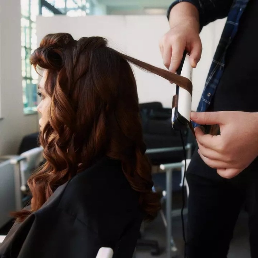 ghd Chronos Flat Iron Hair Straightener, 3x Faster Styling with 85% More Shine White