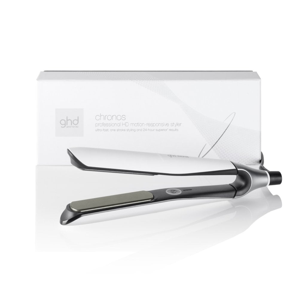 ghd Chronos Flat Iron Hair Straightener, 3x Faster Styling with 85% More Shine White