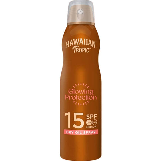 Hawaiian Tropic Glowing Protection Dry Oil Spray SPF15 177ml