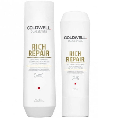 Goldwell DualSenses Rich Repair Restoring Shampoo 250ml & Conditioner 200ml Twin