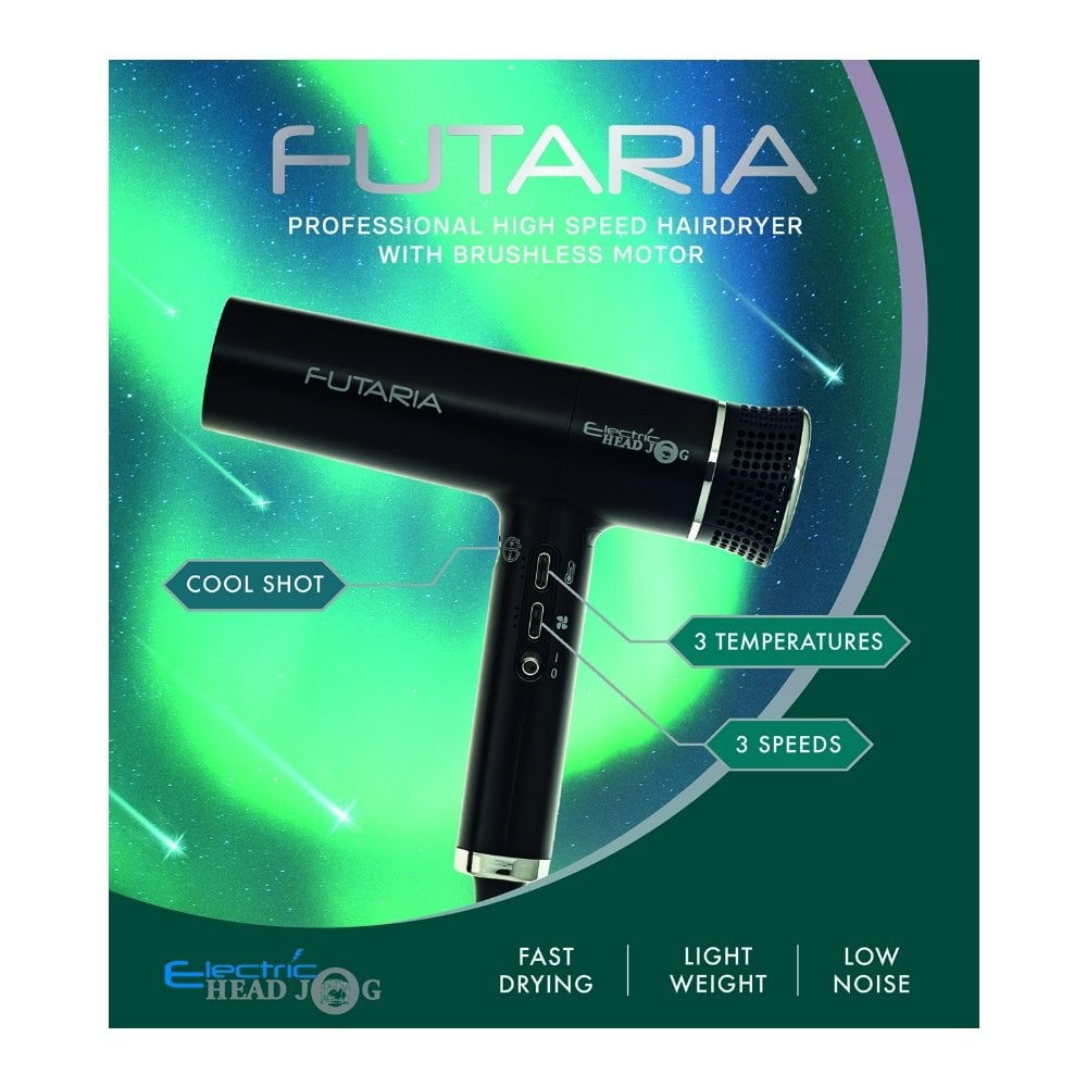 Hair Tools Electric Head Jog Futaria Hair Dryer Black