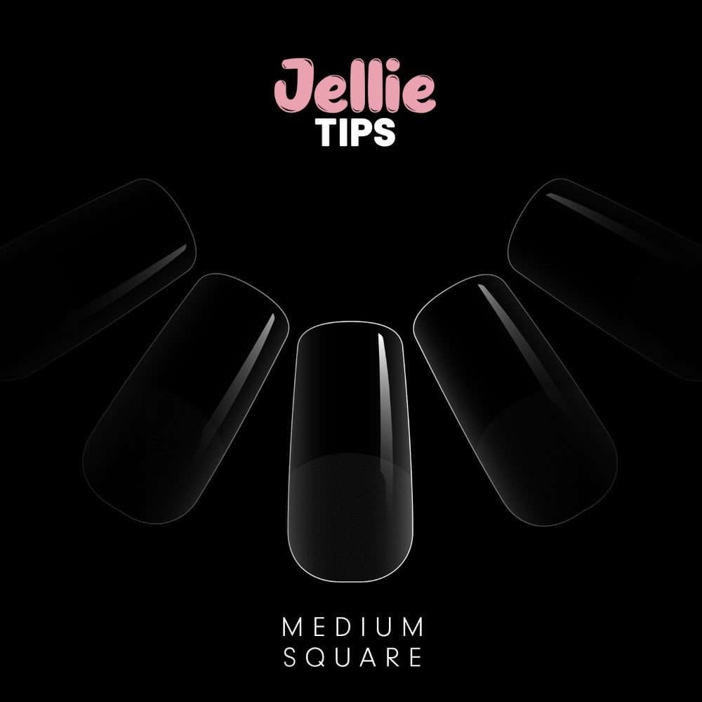 Halo Jellie Tips Soft Gel Nail Tips Medium Square x120 Sizes 0-11