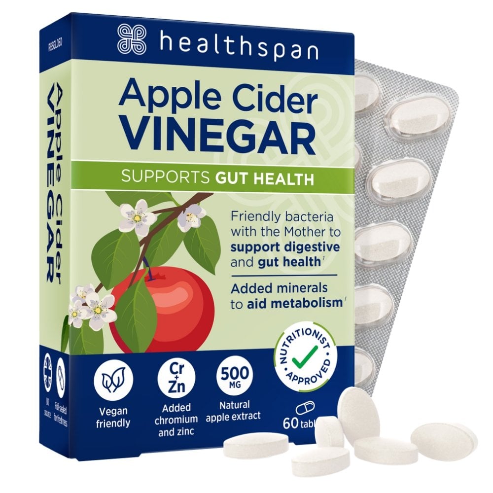 Healthspan Apple Cider Vinegar 500mg 60 Tablets