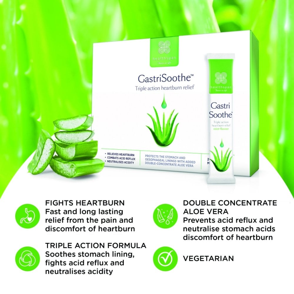 Healthspan GastriSoothe Triple Action Heartburn Relief 24 Sachets