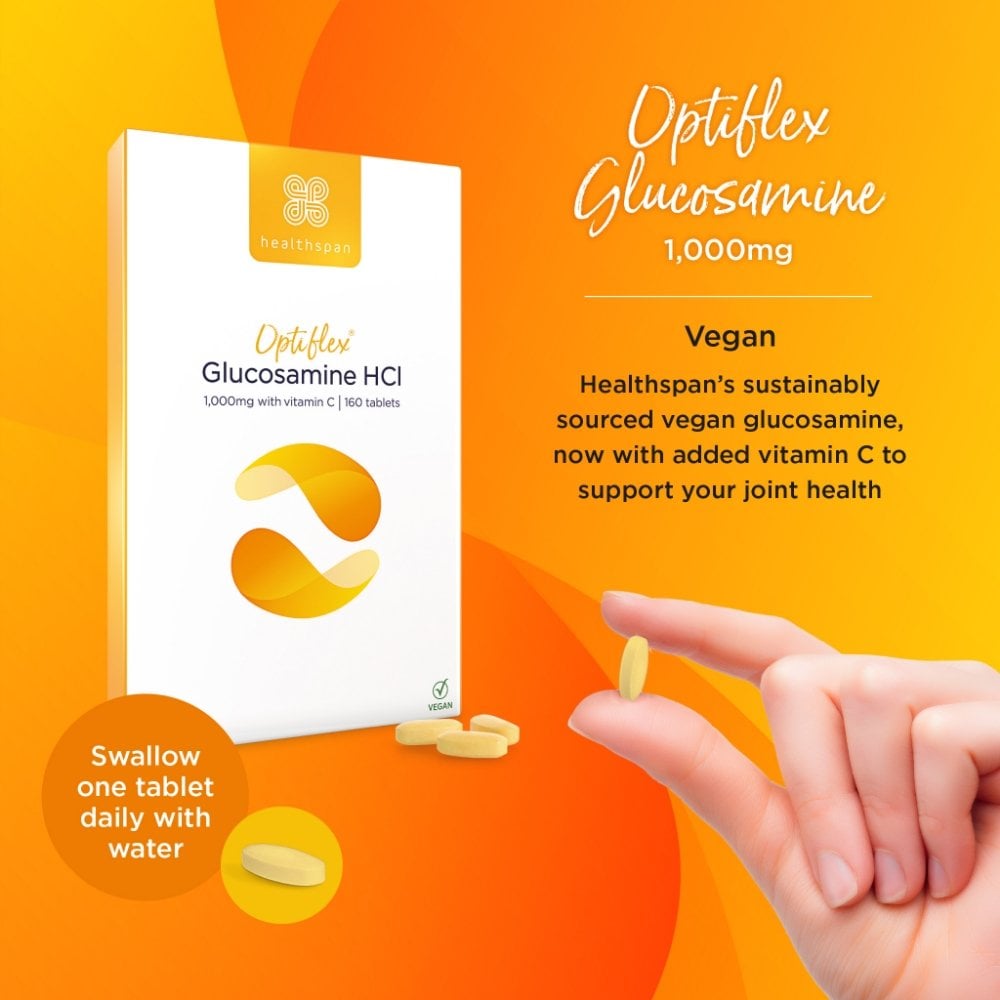 Healthspan Optiflex Glucosamine HCI 1000mg with Vitamin C 160 Tablets