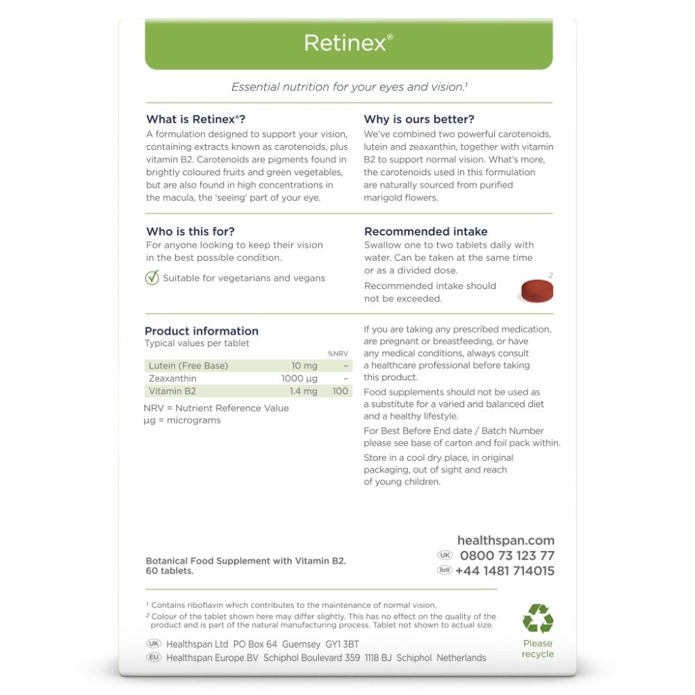 Healthspan Retinex 60 Tablets