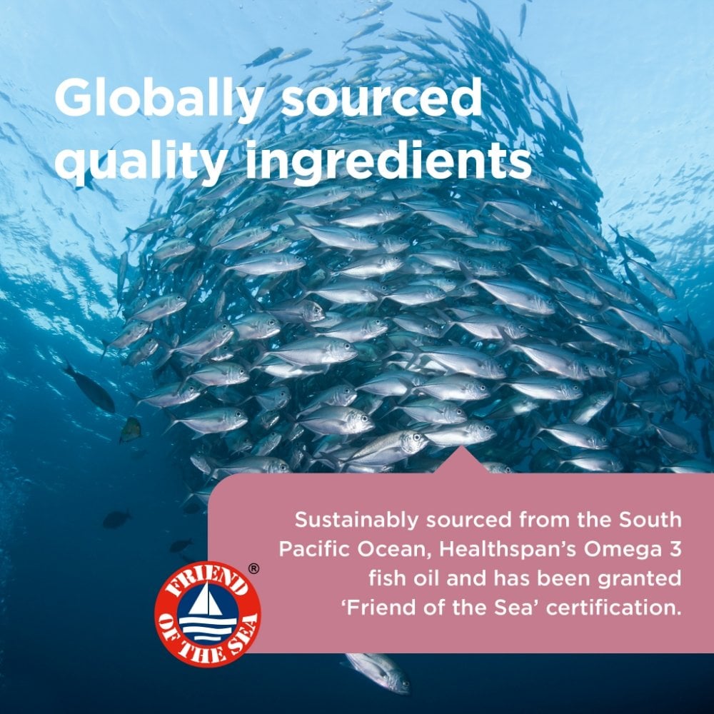 Healthspan Super Strength Omega 3 1200mg 60 Capsules