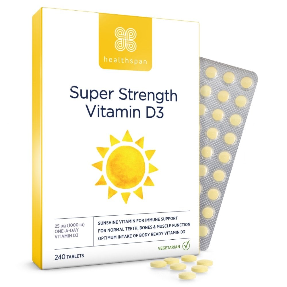 Healthspan Super Strength Vitamin D3 1,000iµ 240 Tablets