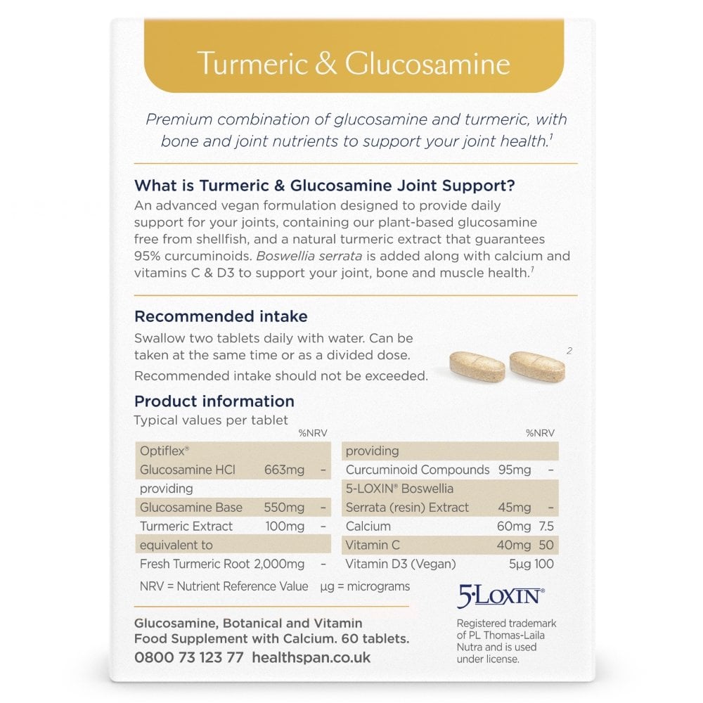 Healthspan Turmeric & Glucosamine Joint Support 60 Tablets