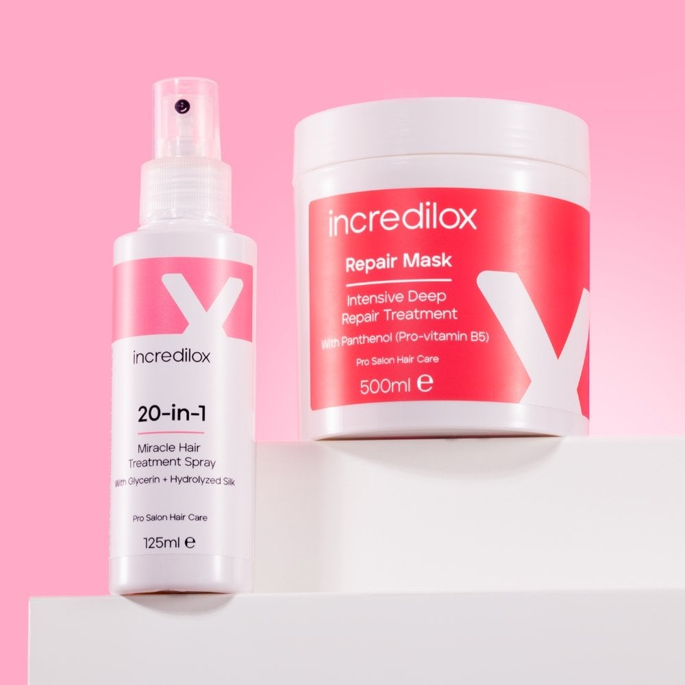 Incredilox Intensive Deep Repair Treatment Mask 500ml & Detangling Hair Brush Duo
