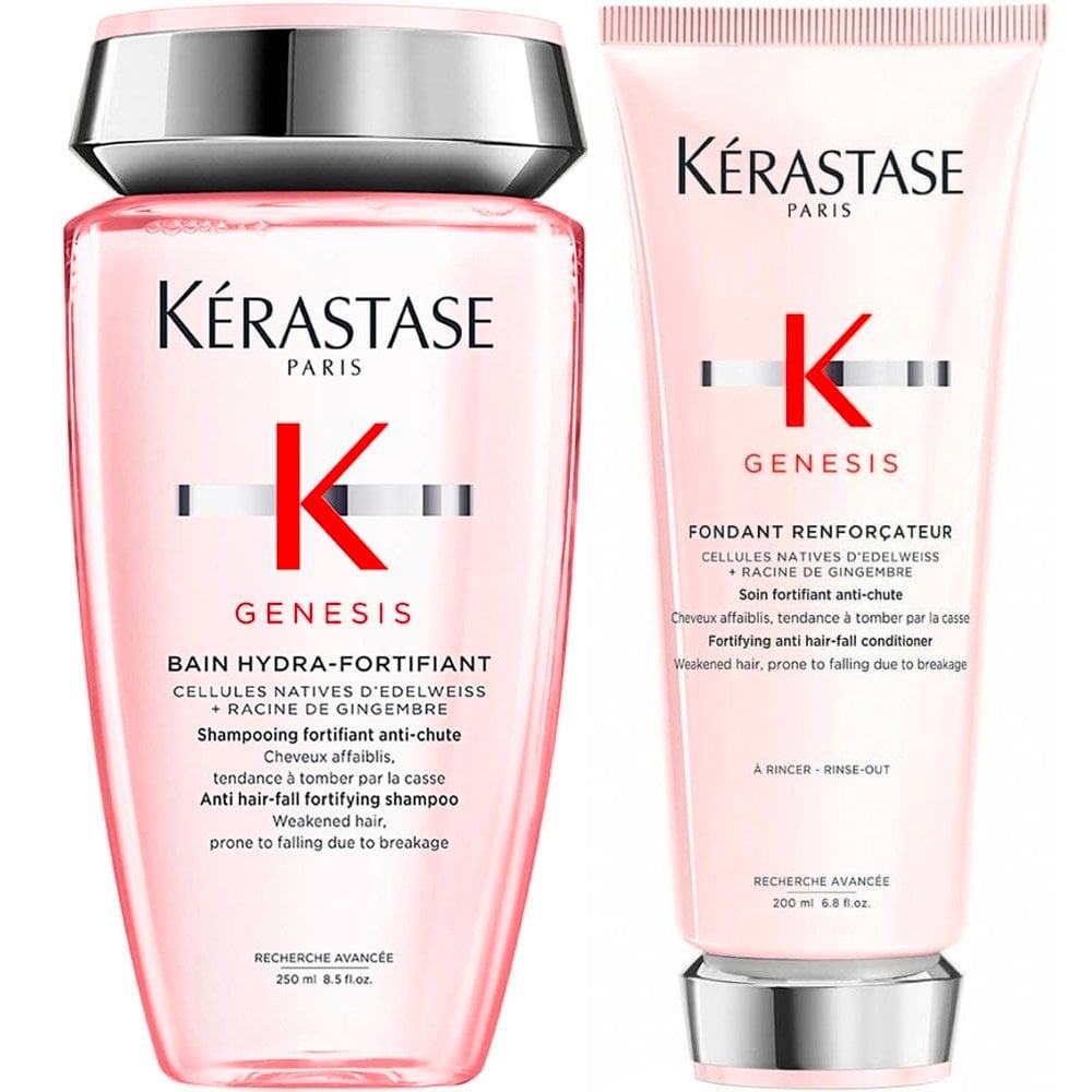 Kérastase Genesis Bain Hydra-Fortifiant Anti Hair-Loss Fortifying Shampoo 250ml & Fortifying Conditioner 200ml Twin