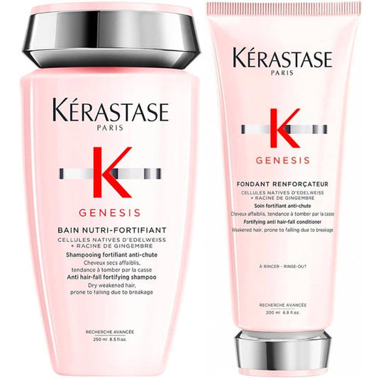 Kérastase Genesis Bain Nutri-Fortifiant Anti Hair-Loss Fortifying Shampoo 250ml & Fortifying Conditioner 200ml Twin