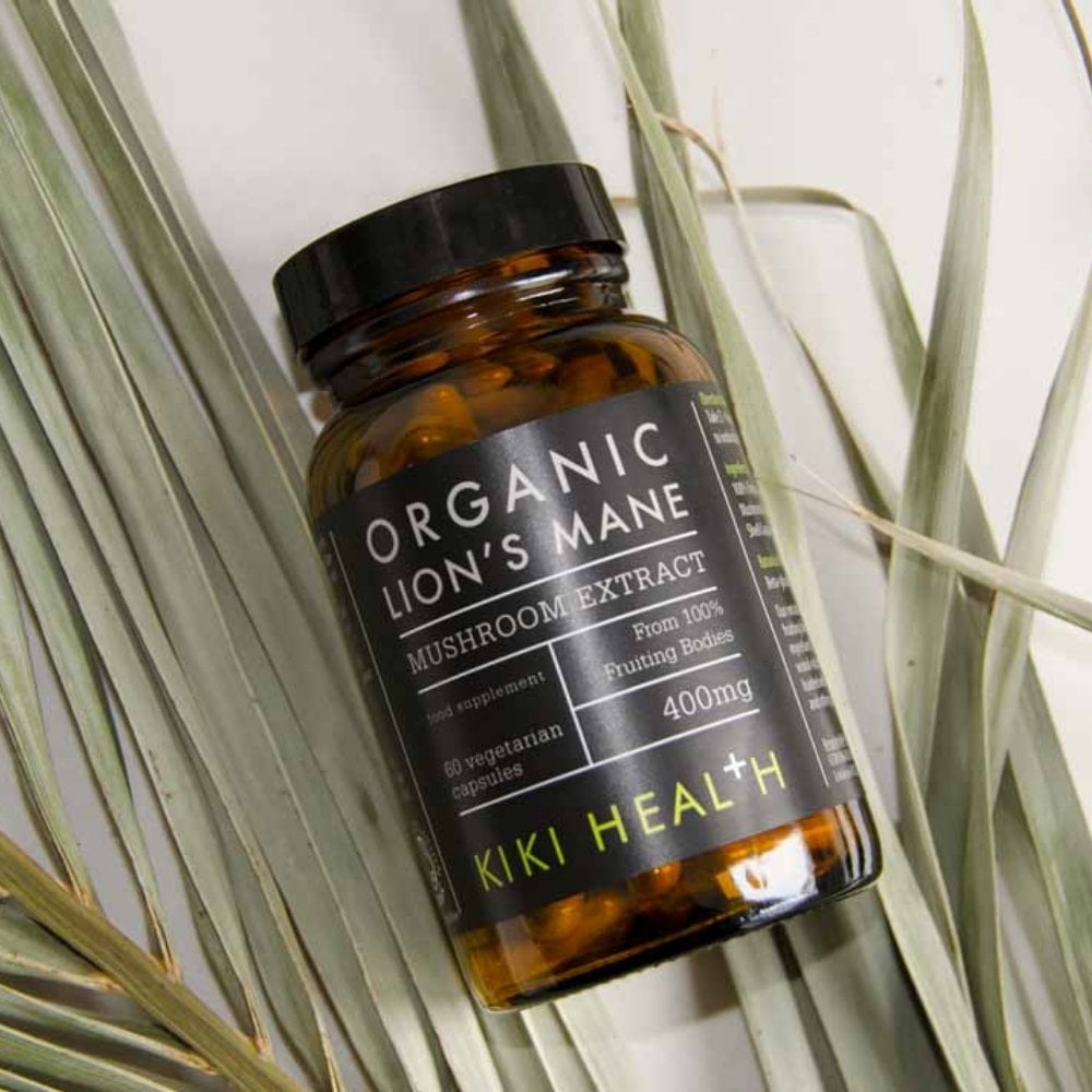 Kiki Health Organic Lion's Mane Mushroom Extract 400mg 60 Vegicaps