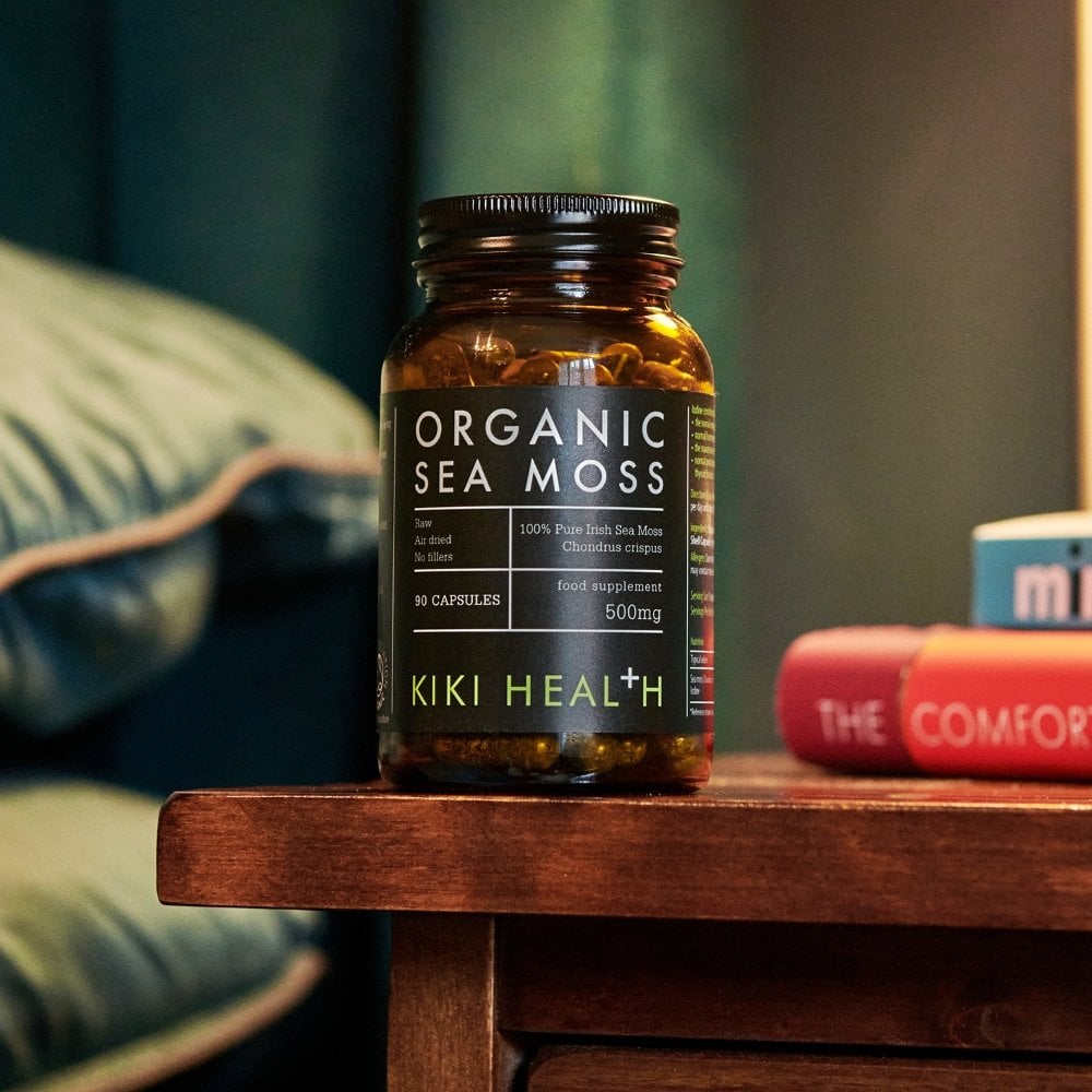 Kiki Health Organic Raw Irish Sea Moss Chondrus Crispus 500mg Food Supplement 90 Vegicaps