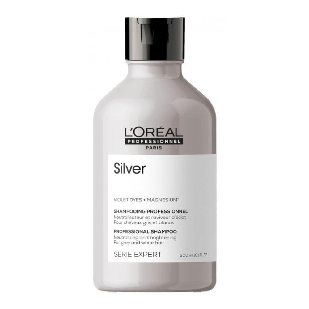 L'Oreal Professionnel Serie Expert Silver Neutralising + Brightening Shampoo 300ml & Conditioner 200ml Twin