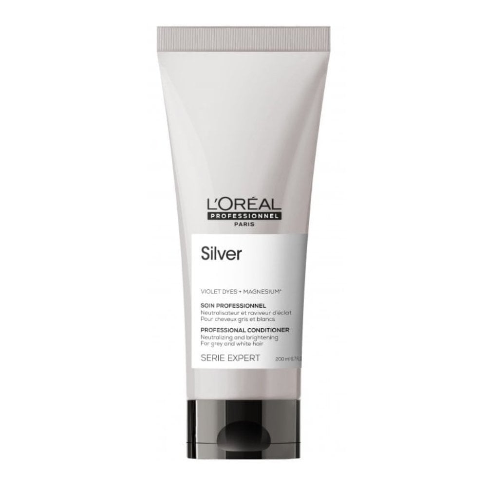 L'Oreal Professionnel Serie Expert Silver Neutralising + Brightening Shampoo 300ml & Conditioner 200ml Twin