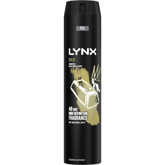 Lynx XXL Gold 48h Oudwood & Fresh Vanilla Deodorant Body Spray 250ml