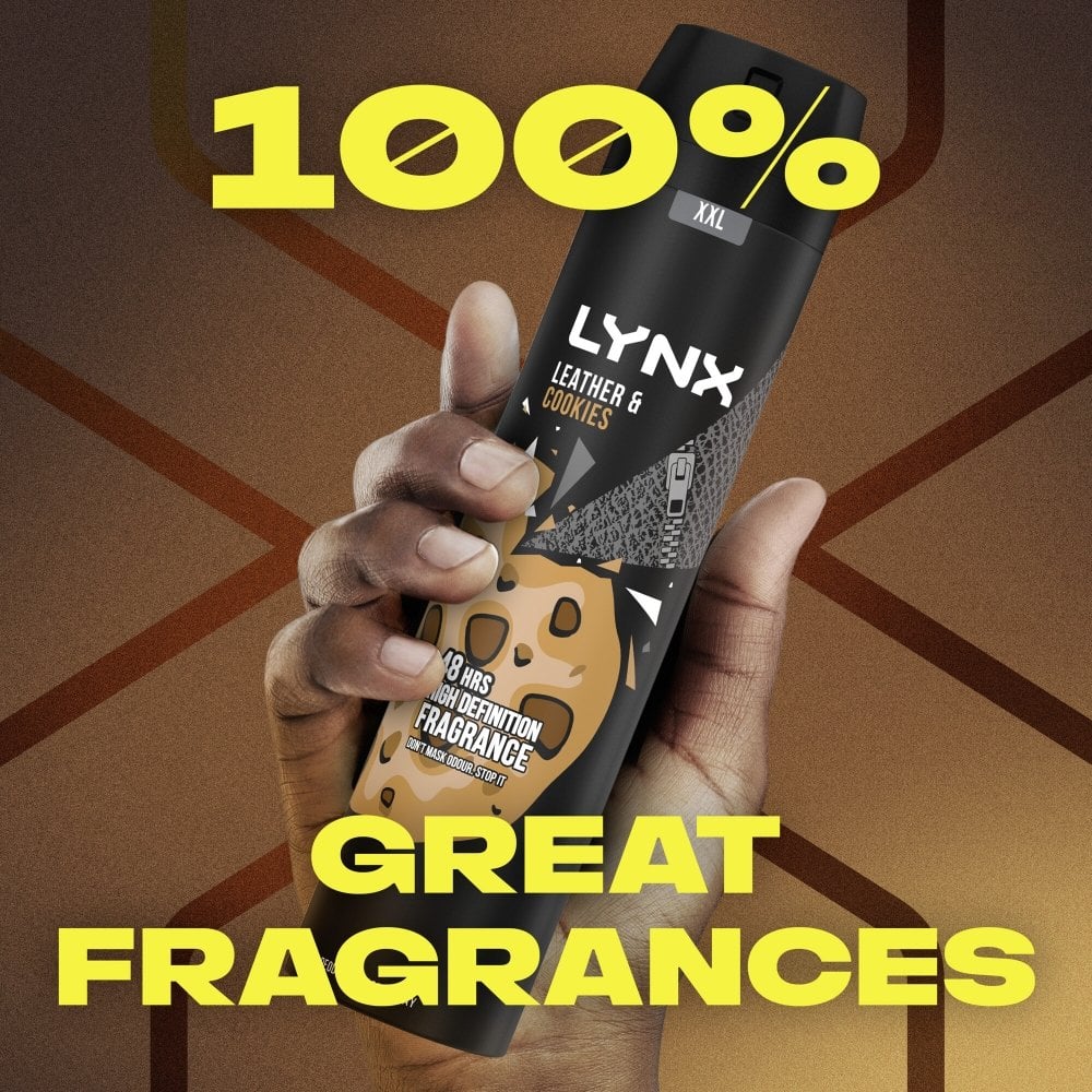 Lynx XXL 48h Leather & Cookies Deodorant Body Spray 250ml