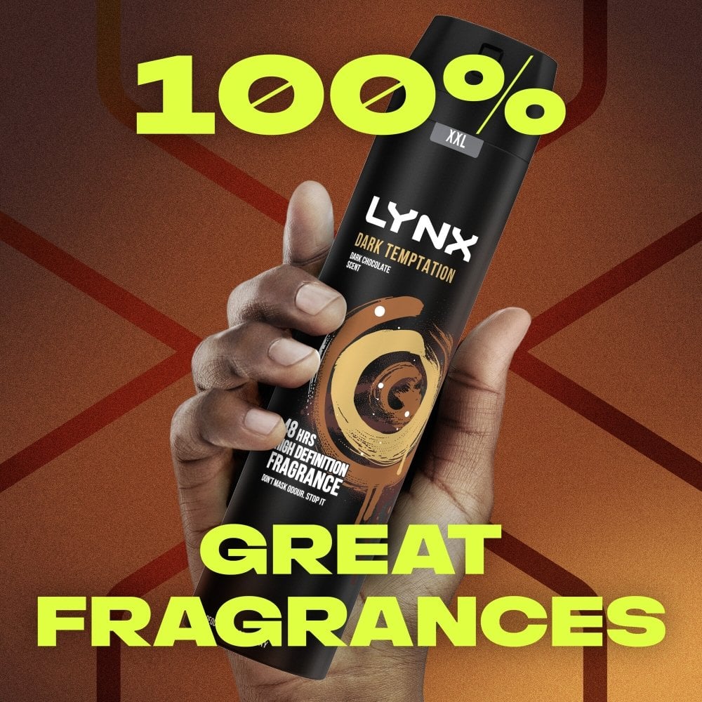 Lynx XXL Dark Temptation 48h Dark Chocolate Deodorant Body Spray 250ml