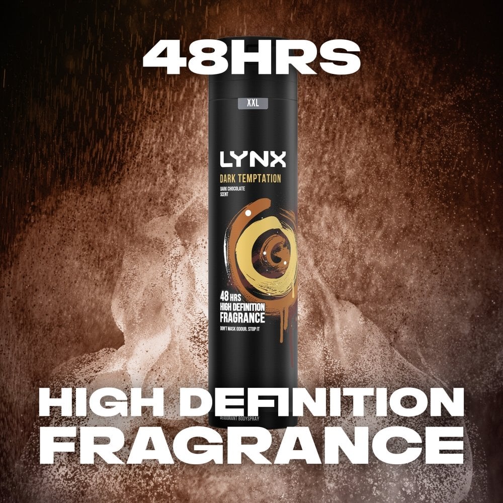 Lynx XXL Dark Temptation 48h Dark Chocolate Deodorant Body Spray 250ml