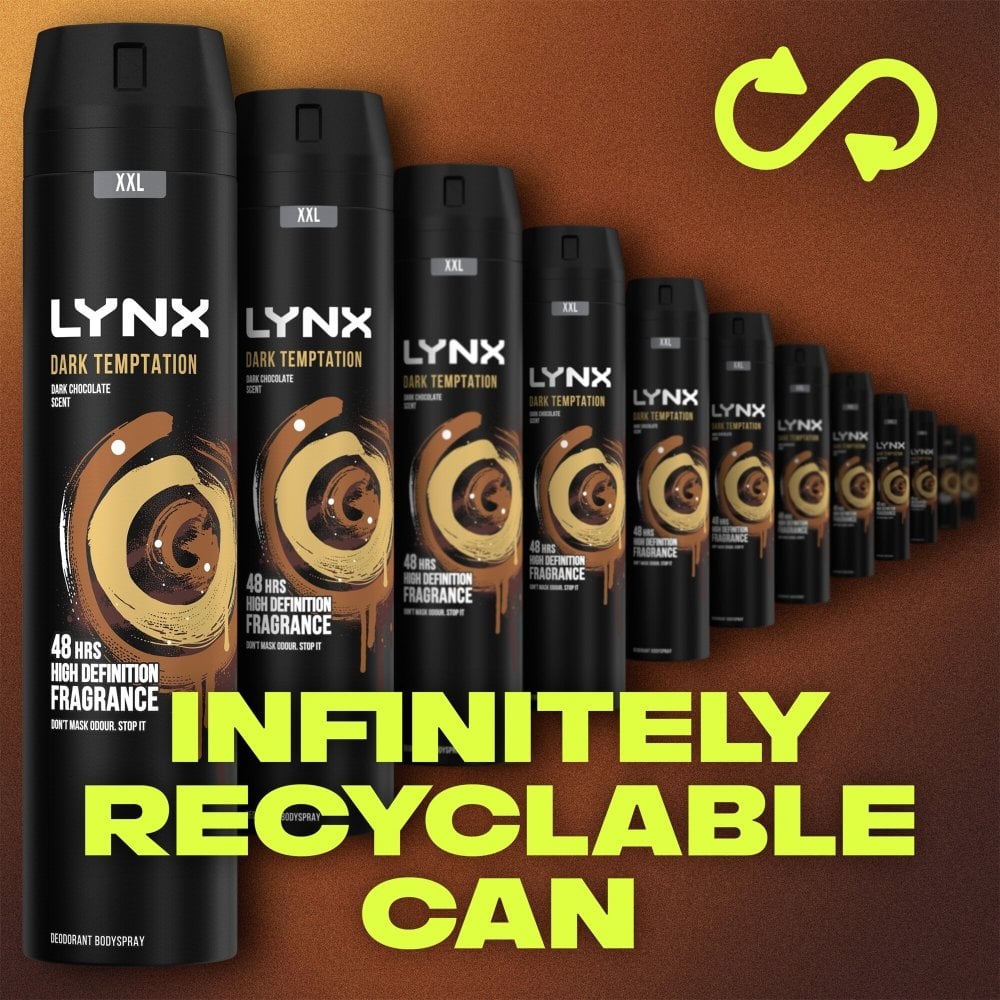 Lynx XXL Dark Temptation 48h Dark Chocolate Deodorant Body Spray 250ml