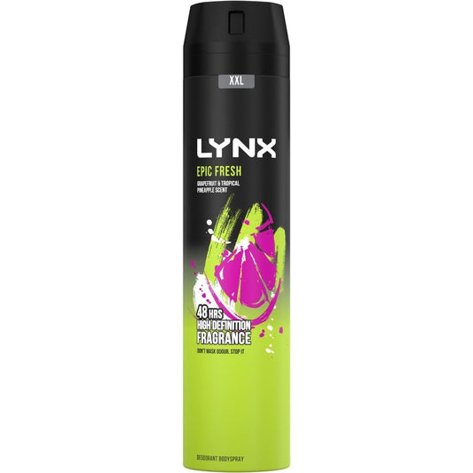 Lynx XXL Epic Fresh 48h Grapefruit & Tropical Pineapple Deodorant Body Spray 250ml