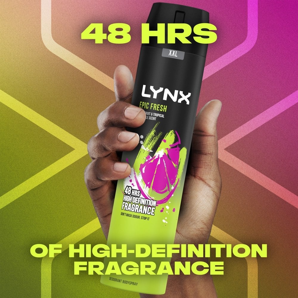 Lynx XXL Epic Fresh 48h Grapefruit & Tropical Pineapple Deodorant Body Spray 250ml