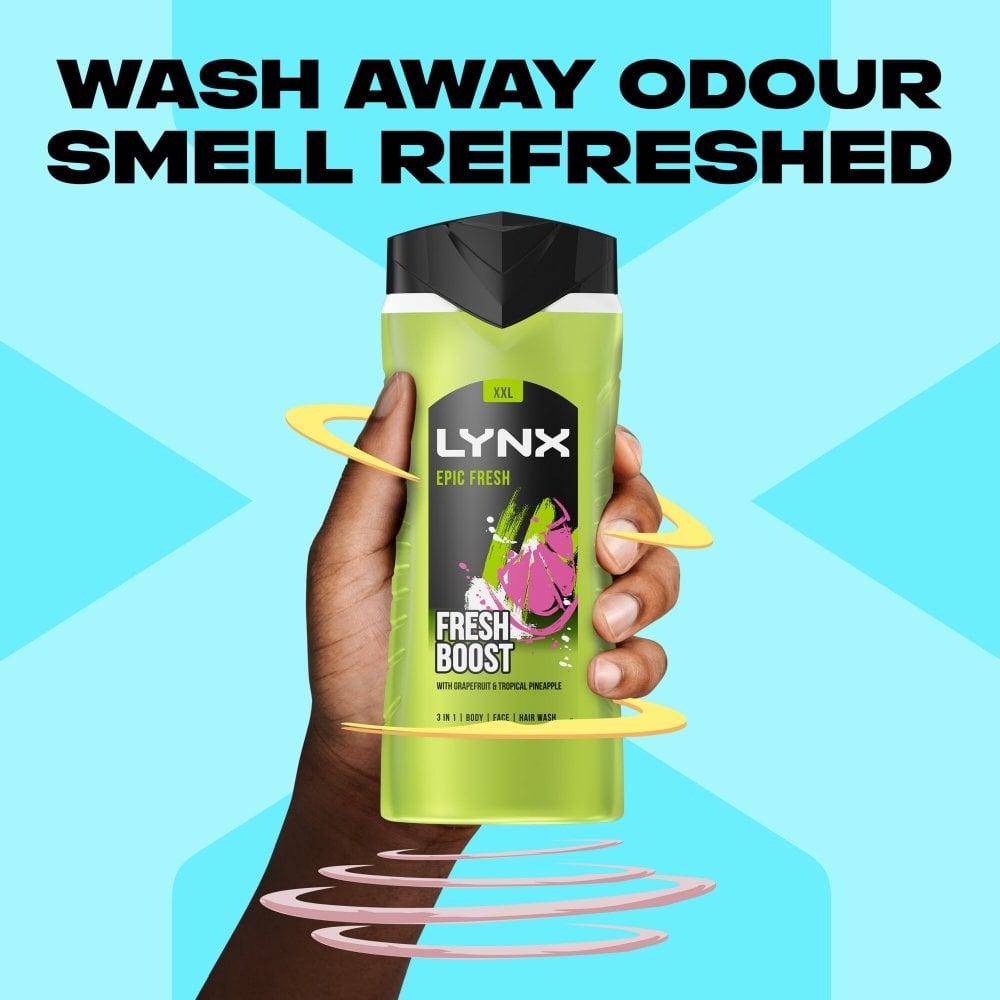 Lynx XXL 3 In 1 Epic Fresh Shower Gel 500ml