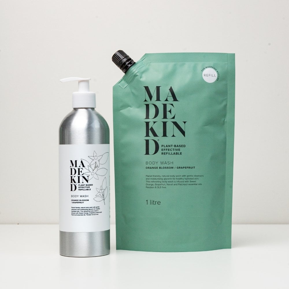 MadeKind Eco Friendly Natural Body Wash with Orange Blossom & Grapefruit Oils 500ml
