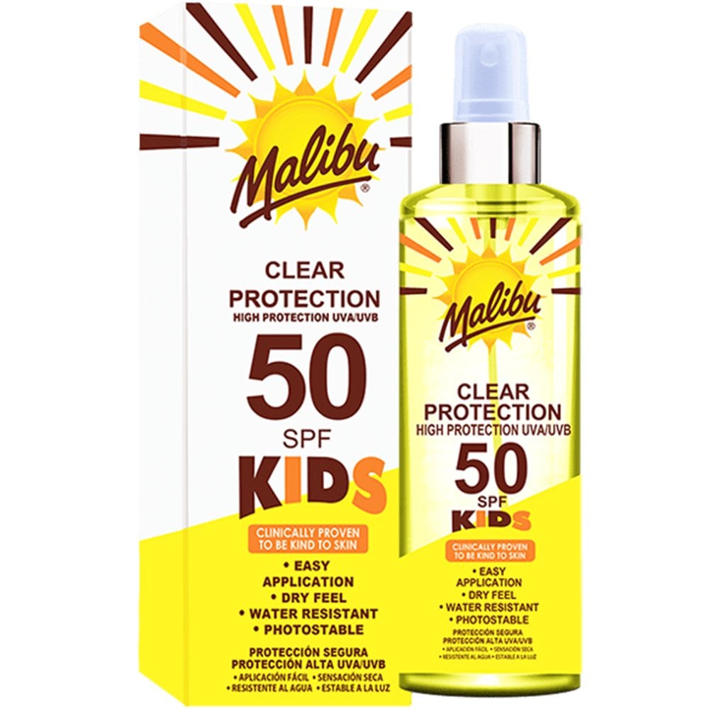 Malibu Kids Clear Protection Spray SPF50 250ml