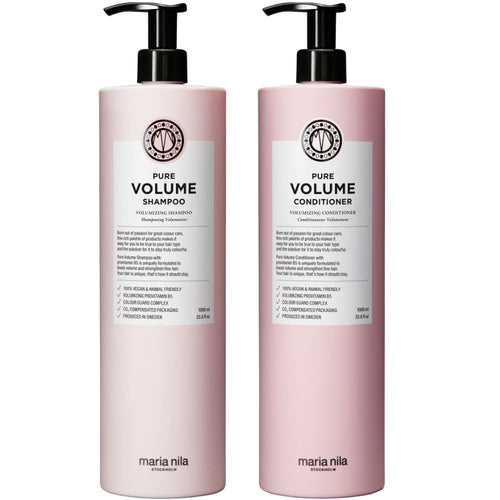 Maria Nila Pure Volume Volumising Shampoo & Conditioner Twin 2 x 1000ml