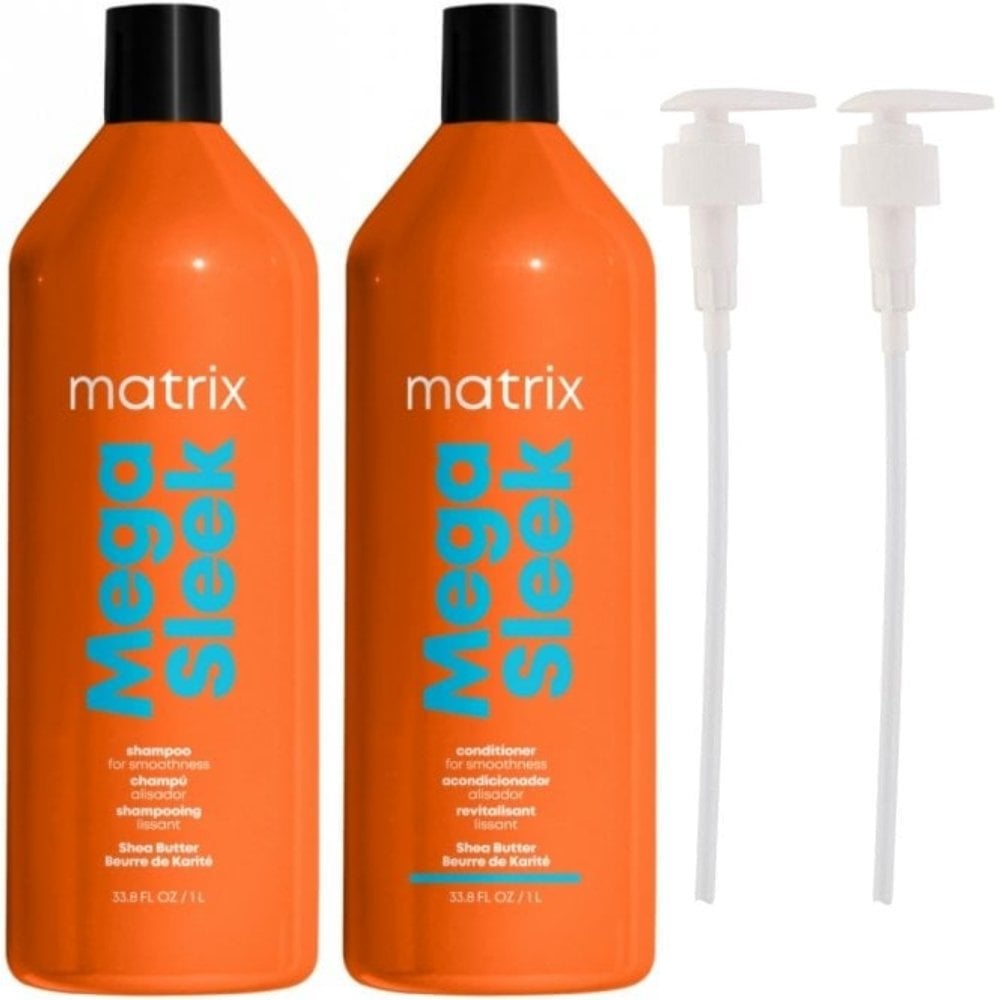 Matrix Total Results Mega Sleek Shea Butter Shampoo & Conditioner Twin 2 x 1000ml