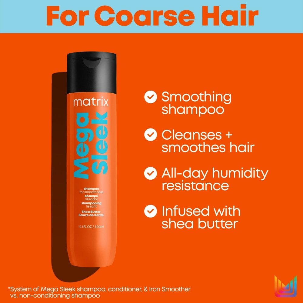 Matrix Total Results Mega Sleek Shea Butter Shampoo & Conditioner Twin 2 x 300ml