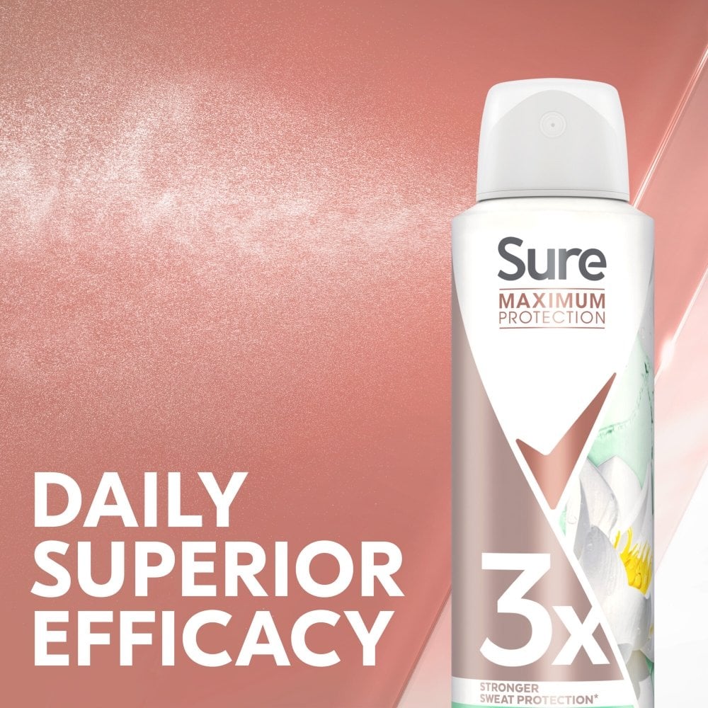 Sure Maximum Protection 96h Freesia & Water Lily Anti-Perspirant Deodorant Spray 150ml