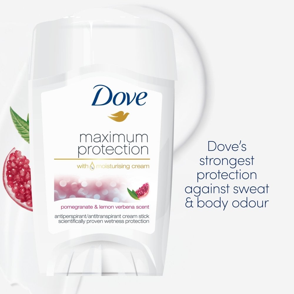 Dove Maximum Protection 48h Pomegranate & Lemon Verbena Anti-Perspirant Deodorant Stick 45ml