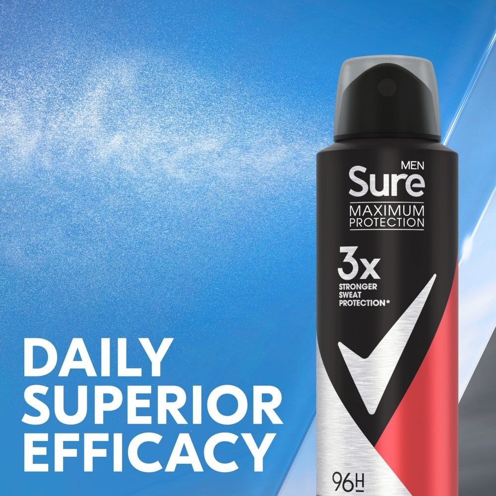 Sure Men Maximum Protection 96h Sport Active Anti-Perspirant Deodorant Spray 150ml