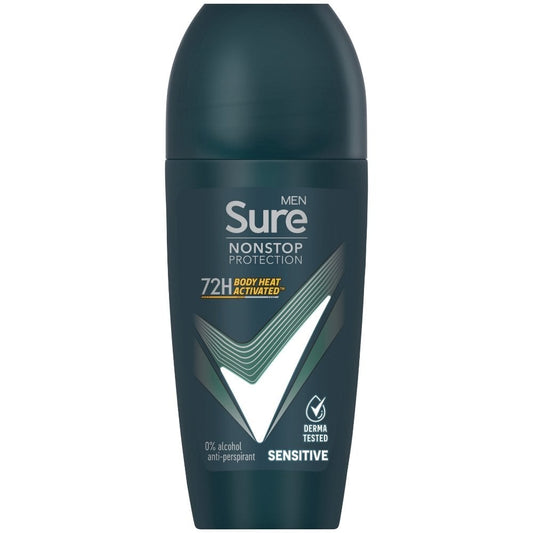 Sure Men Nonstop Protection 72h Sensitive Anti-Perspirant Deodorant Roll-On 50ml