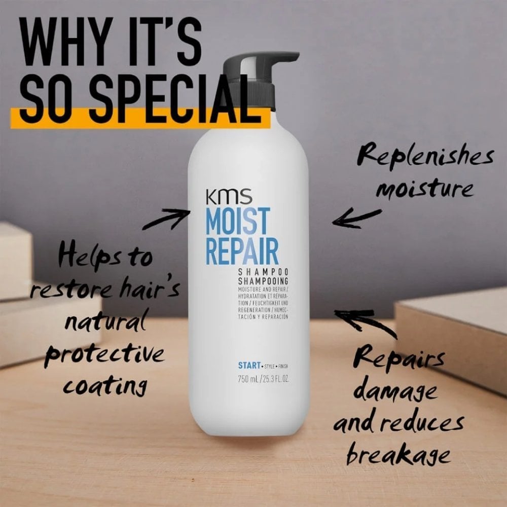 KMS Moist Repair Shampoo 300ml & Conditioner 250ml Twin
