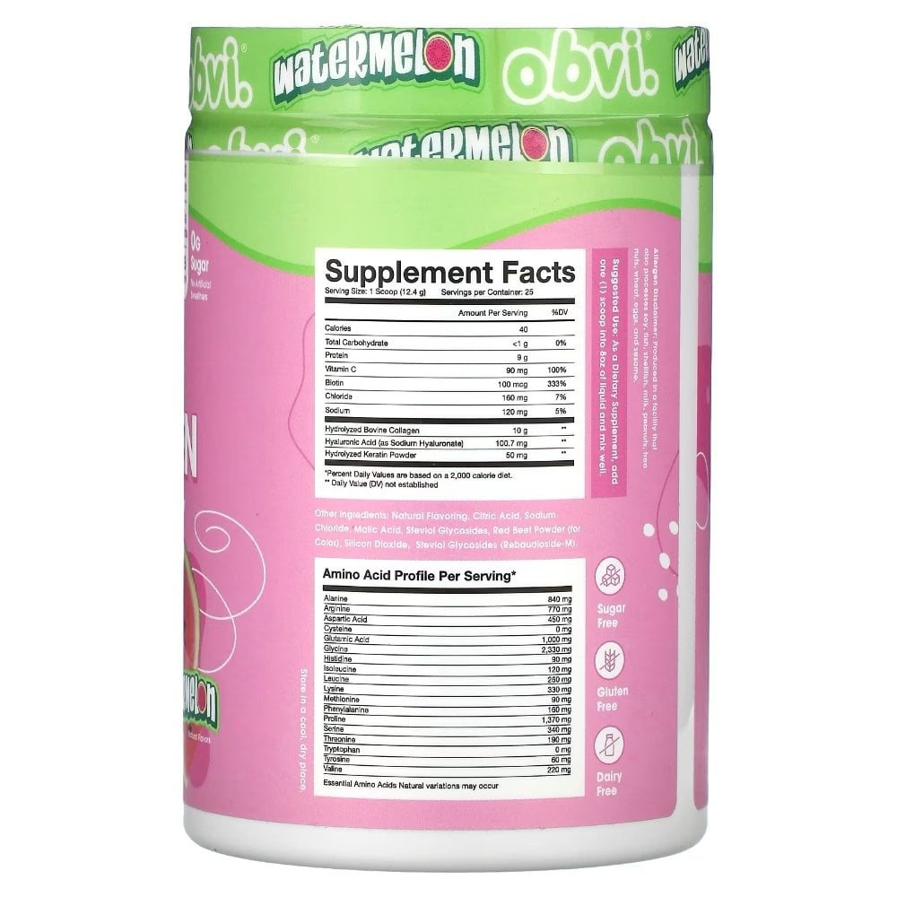Obvi More Than Collagen All-In-One Beauty Nutrition Powder Watermelon 310g