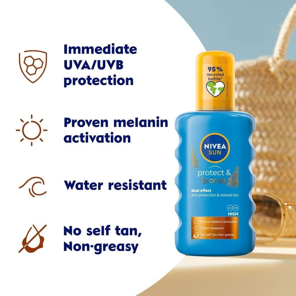 Nivea Sun Protect & Bronze Sun Cream Spray SPF30 200ml