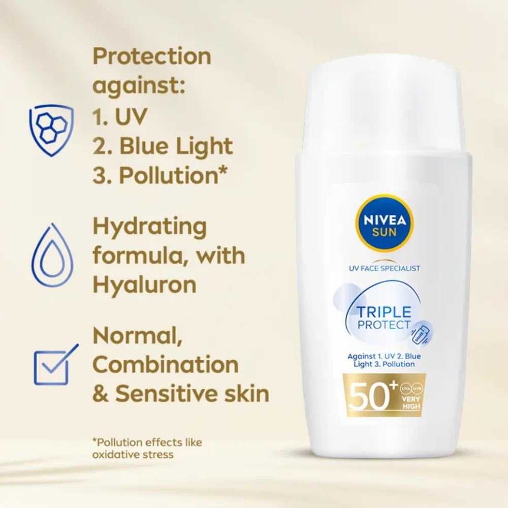 Nivea Sun UV Face Specialist Triple Protect Sun Fluid SPF50+ 40ml
