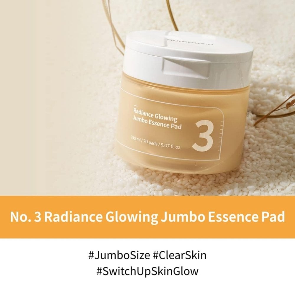 Numbuzin No. 3 Radiance Glowing Jumbo Essence Pad x70