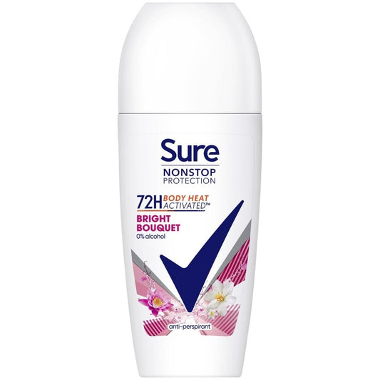 Sure Nonstop Protection 72h Bright Bouquet Anti-Perspirant Deodorant Roll-On 50ml