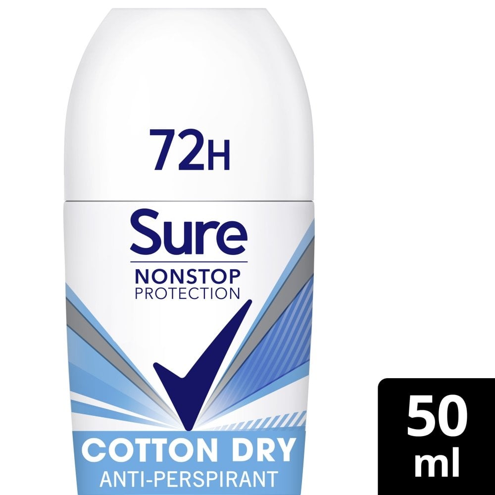 Sure Nonstop Protection 72h Cotton Dry Anti-Perspirant Deodorant Roll-On 50ml
