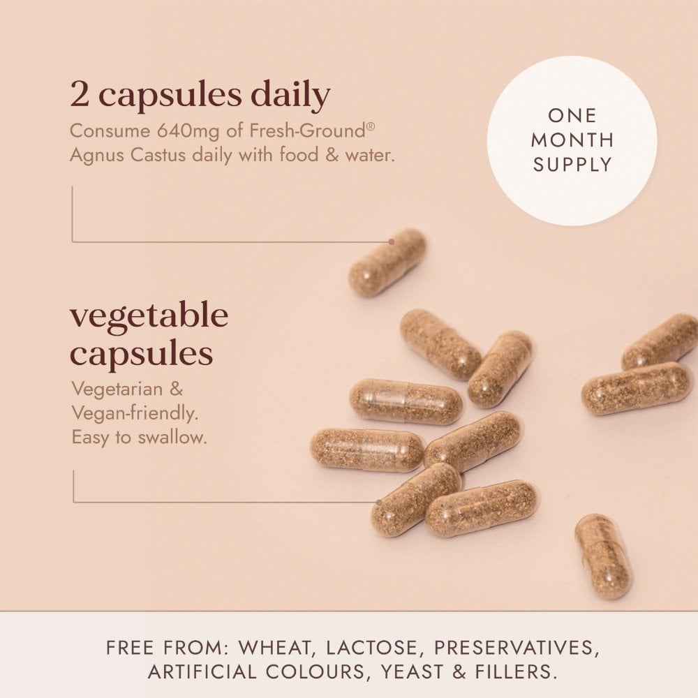 Fushi Organic Agnus Castus Chaste Tree 60 Vegan Capsules