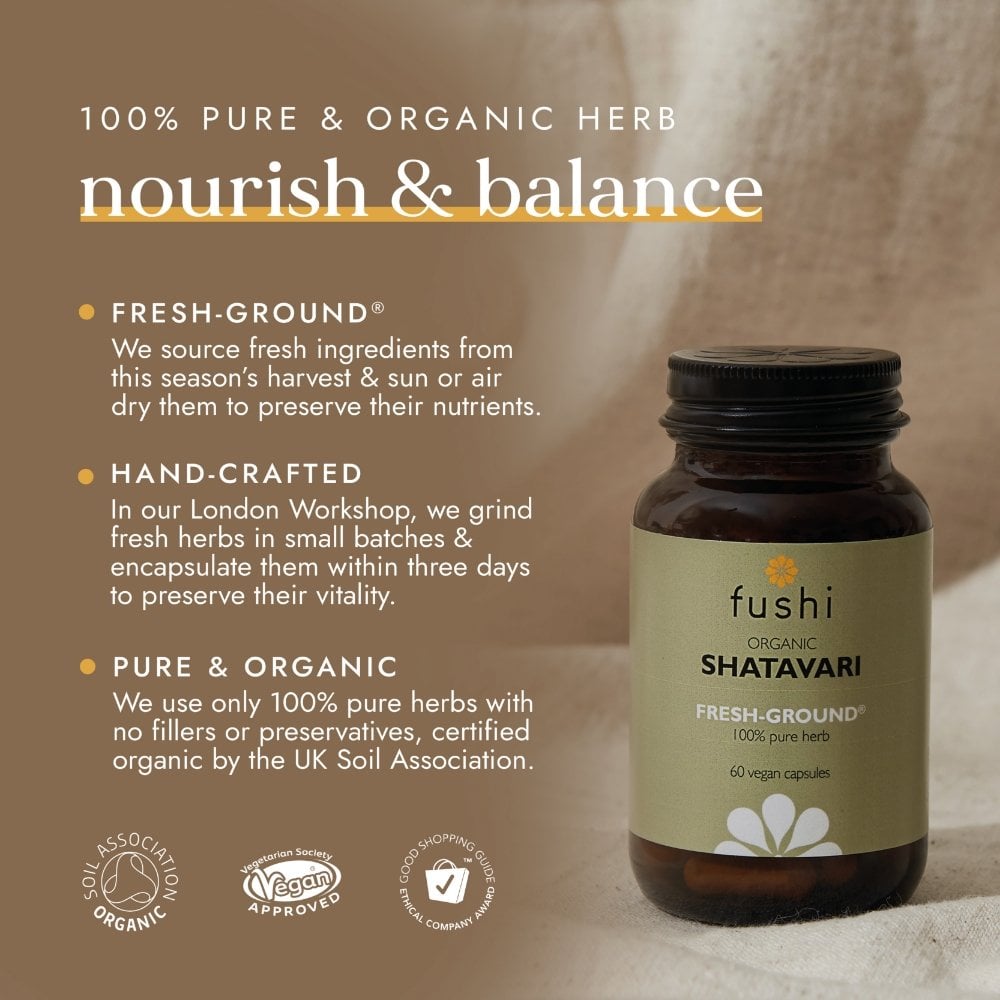 Fushi Organic Shatavari 60 Vegan Capsules