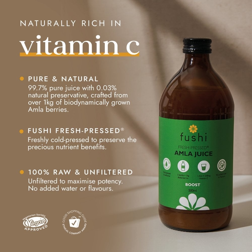 Fushi Organic Fresh-Pressed Amla Juice 500ml