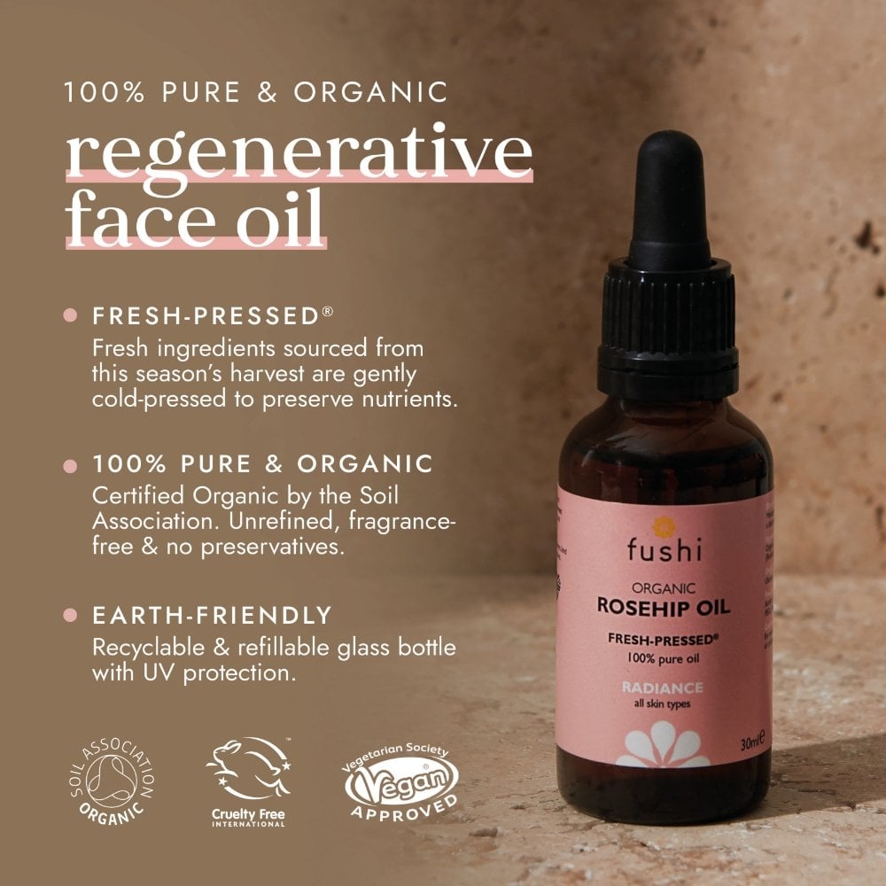 Fushi Organic Fresh-Pressed Rosehip Oil 30ml